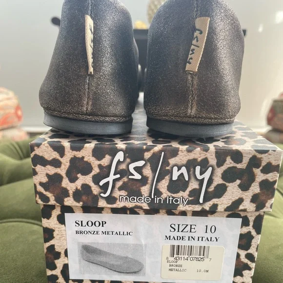 NIB French Sole/NY Sloop Flats in Bronze Metallic - Picture 2 of 6